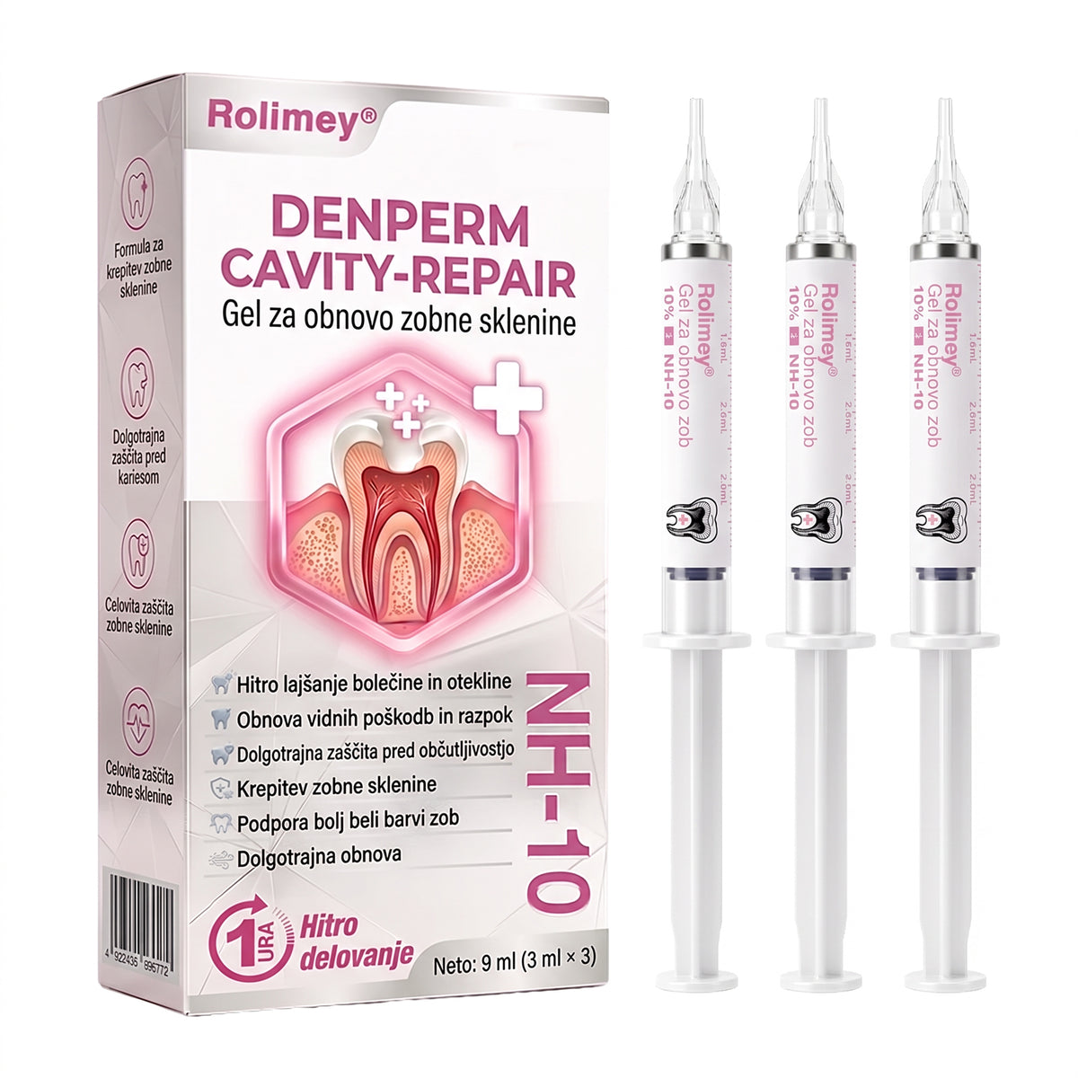 🇸🇮🐺🐺Rolimey® DenPerm – Naravni gel za obnovo zobne sklenine in obnovo zob, poškodovanih zaradi kariesa
