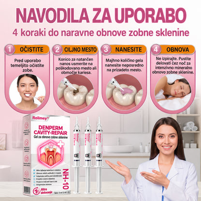 🇸🇮🐺🐺Rolimey® DenPerm – Naravni gel za obnovo zobne sklenine in obnovo zob, poškodovanih zaradi kariesa