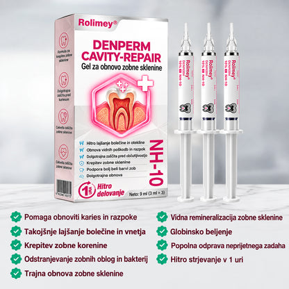 🇸🇮🐺🐺Rolimey® DenPerm – Naravni gel za obnovo zobne sklenine in obnovo zob, poškodovanih zaradi kariesa